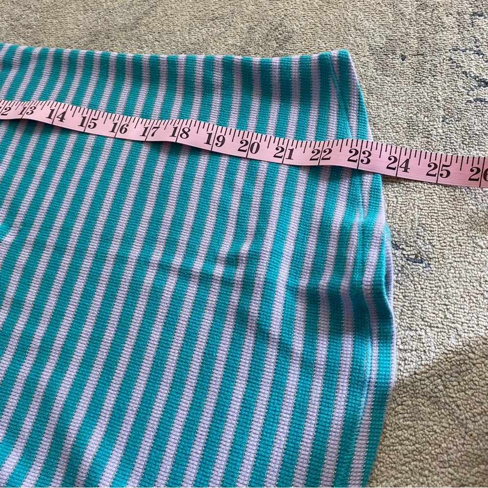 Victoria’s Secret Thermal Pajama Set Pants Henley Top Striped Metallic Small - Picture 8 of 15